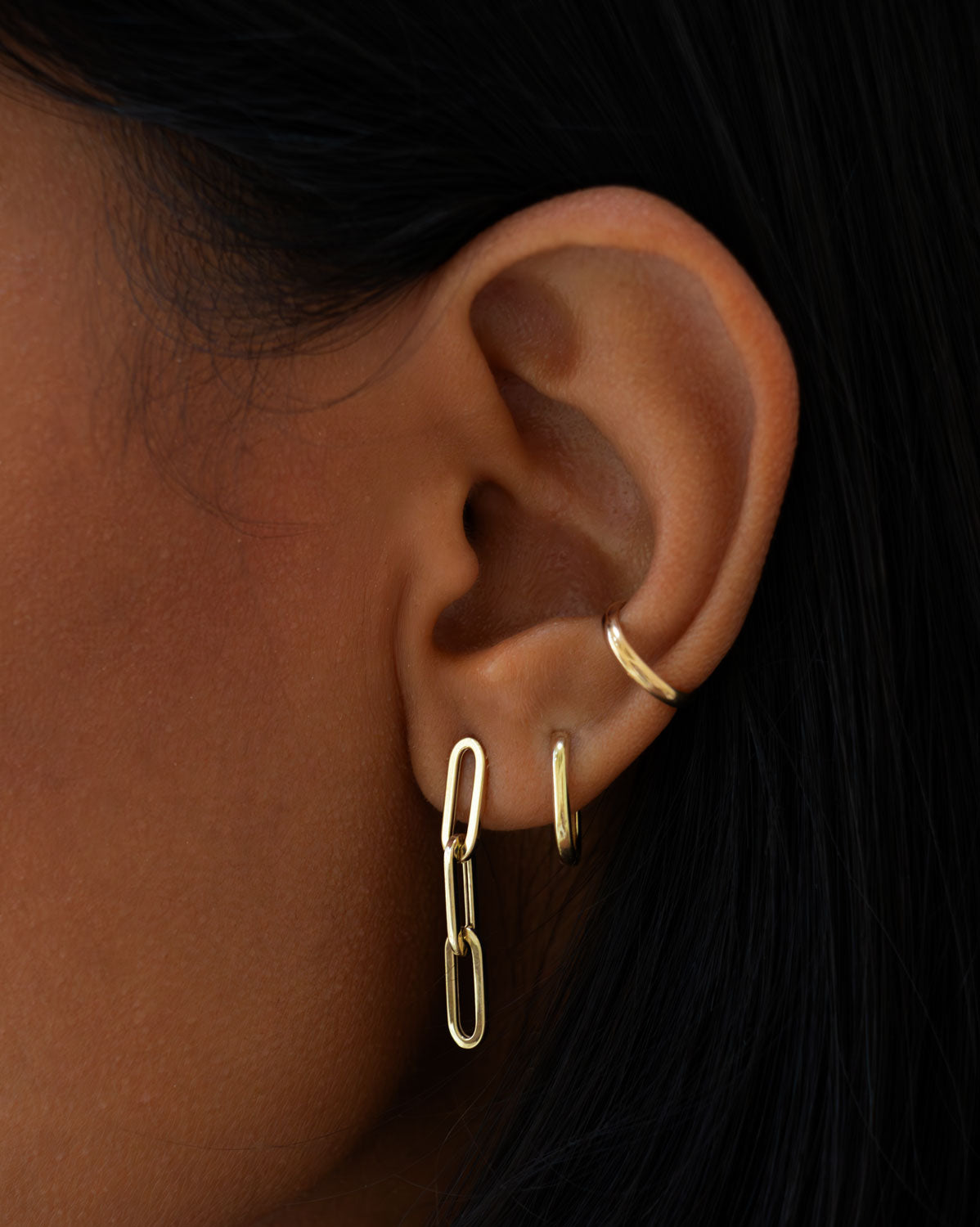 (Pair) Paperclip Earrings