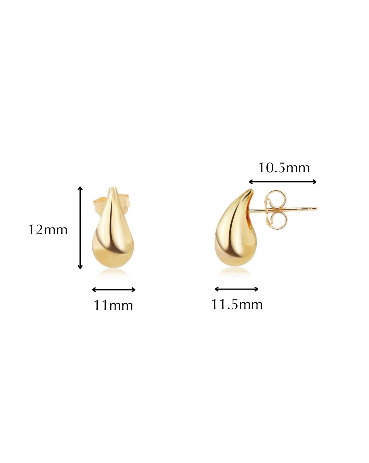 (Pair) Bold Drop Studs