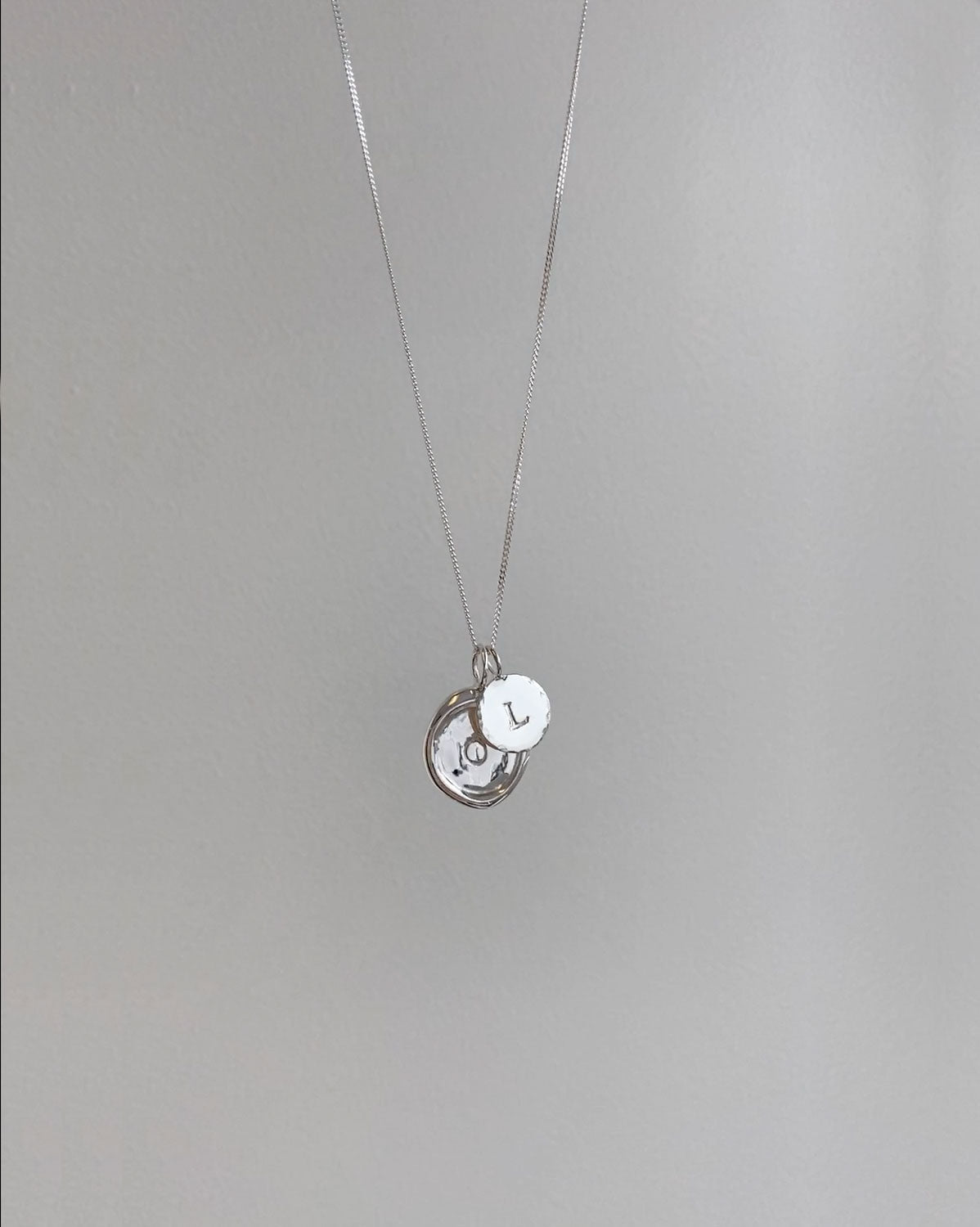 Double Initial Necklace (Silver)