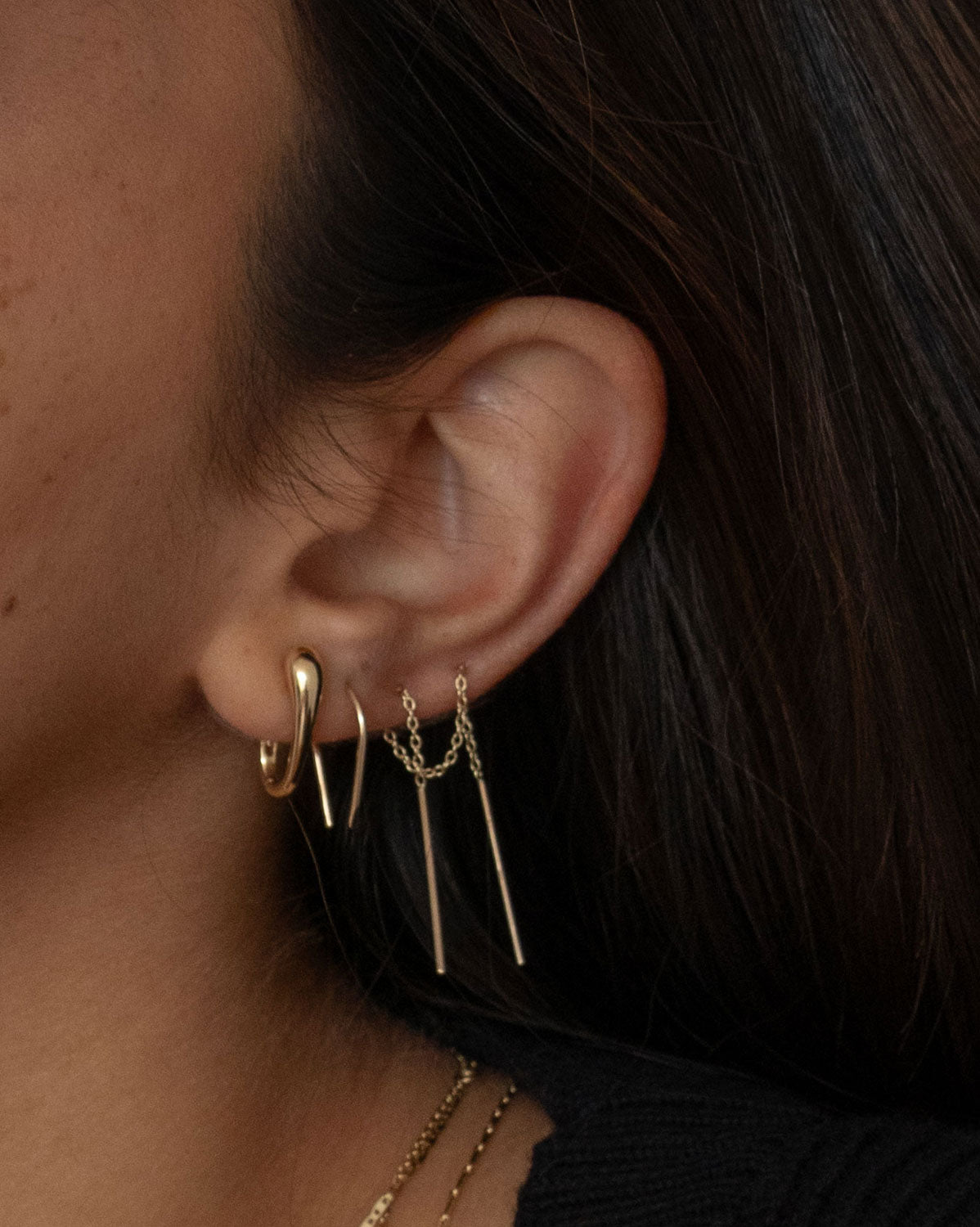 (Pair) Drip Hoops
