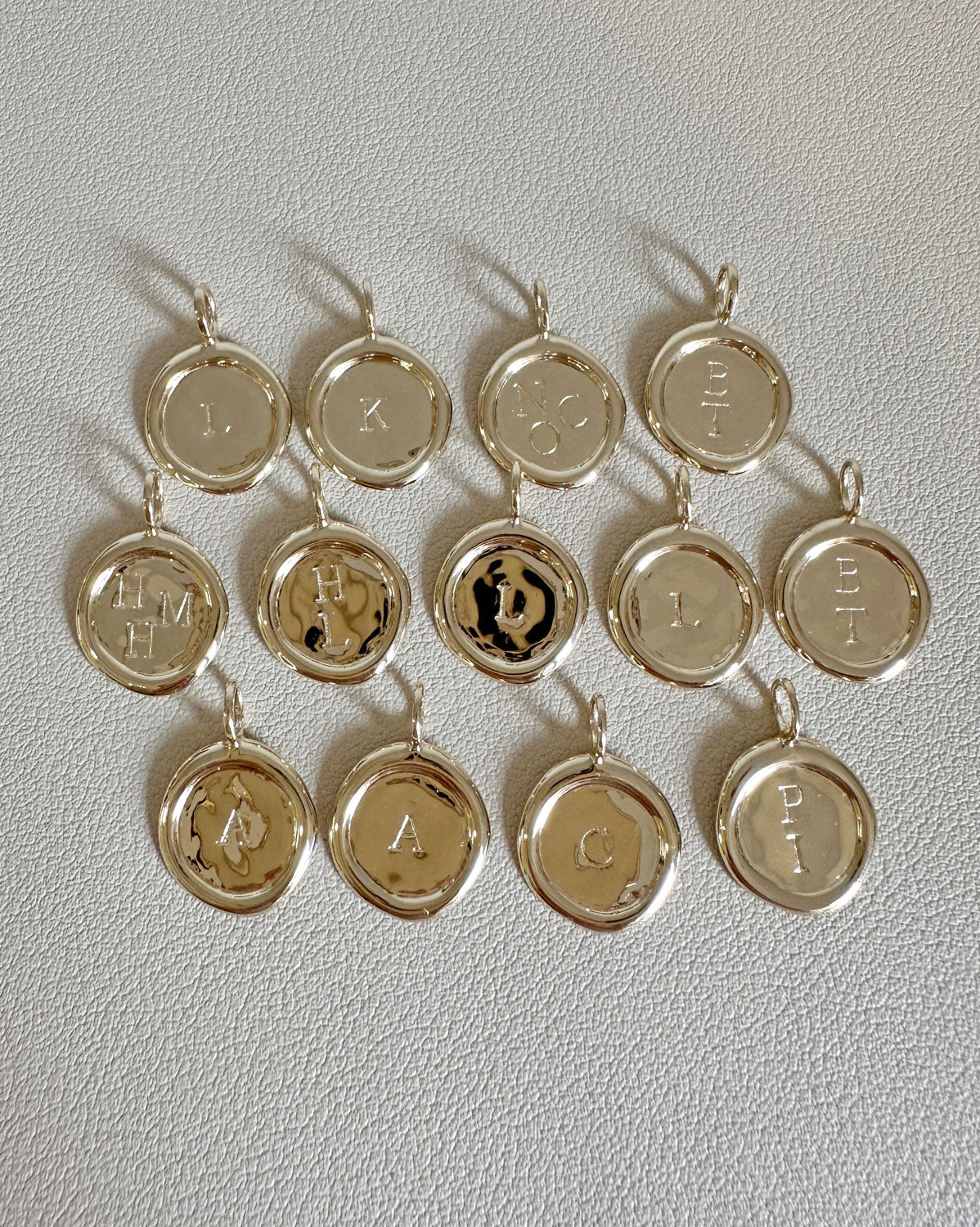 Double Initial Necklace Set (Yellow Gold)