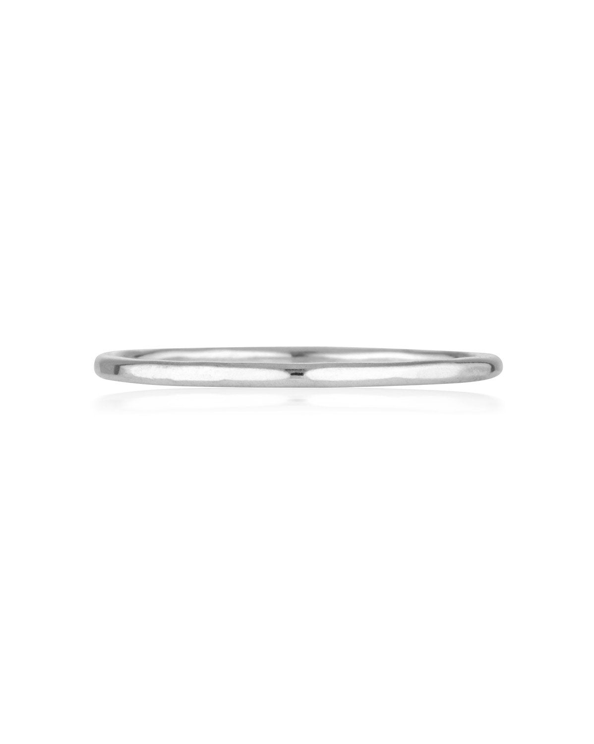 Journey Ring (Sterling Silver) by Sit &amp; Wonder. A lightly hammered plain band.