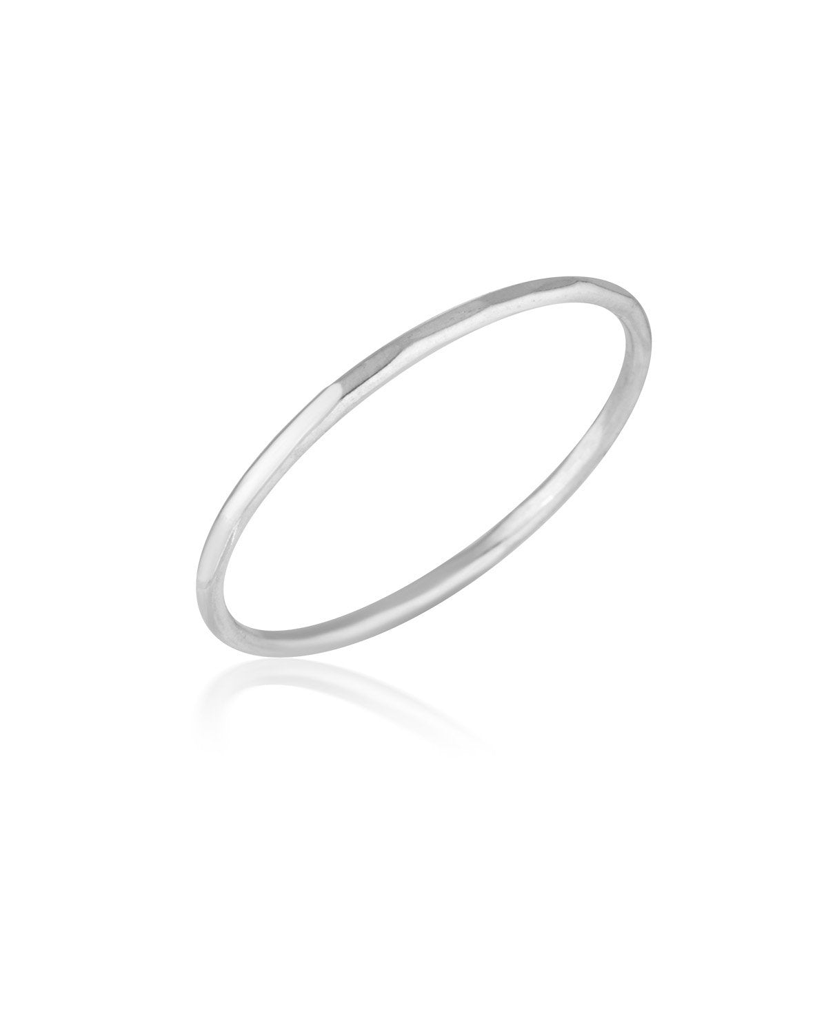 Journey Ring (Sterling Silver) by Sit & Wonder. A lightly hammered plain band.