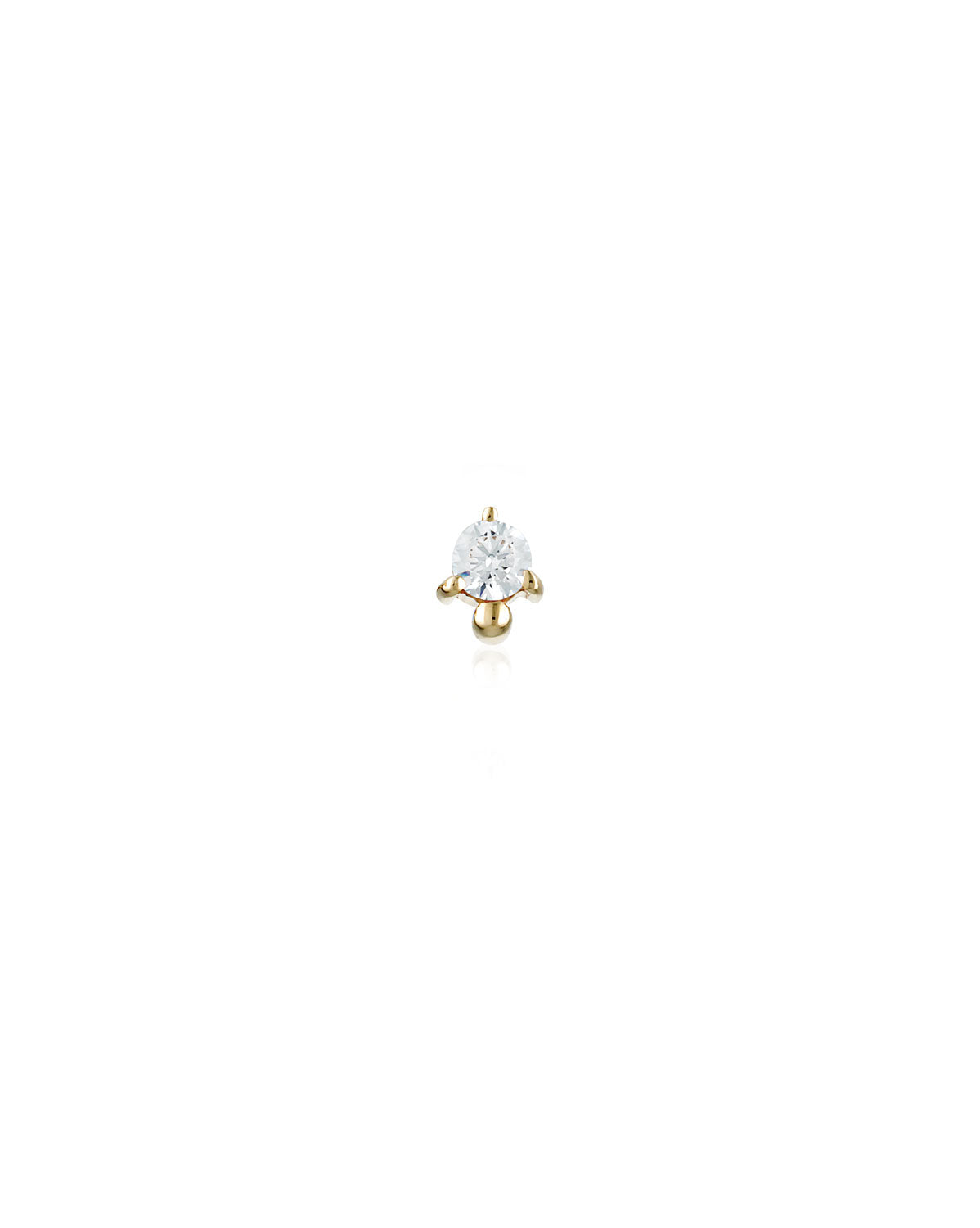 (Single) Crystal Uno Flatback Earring