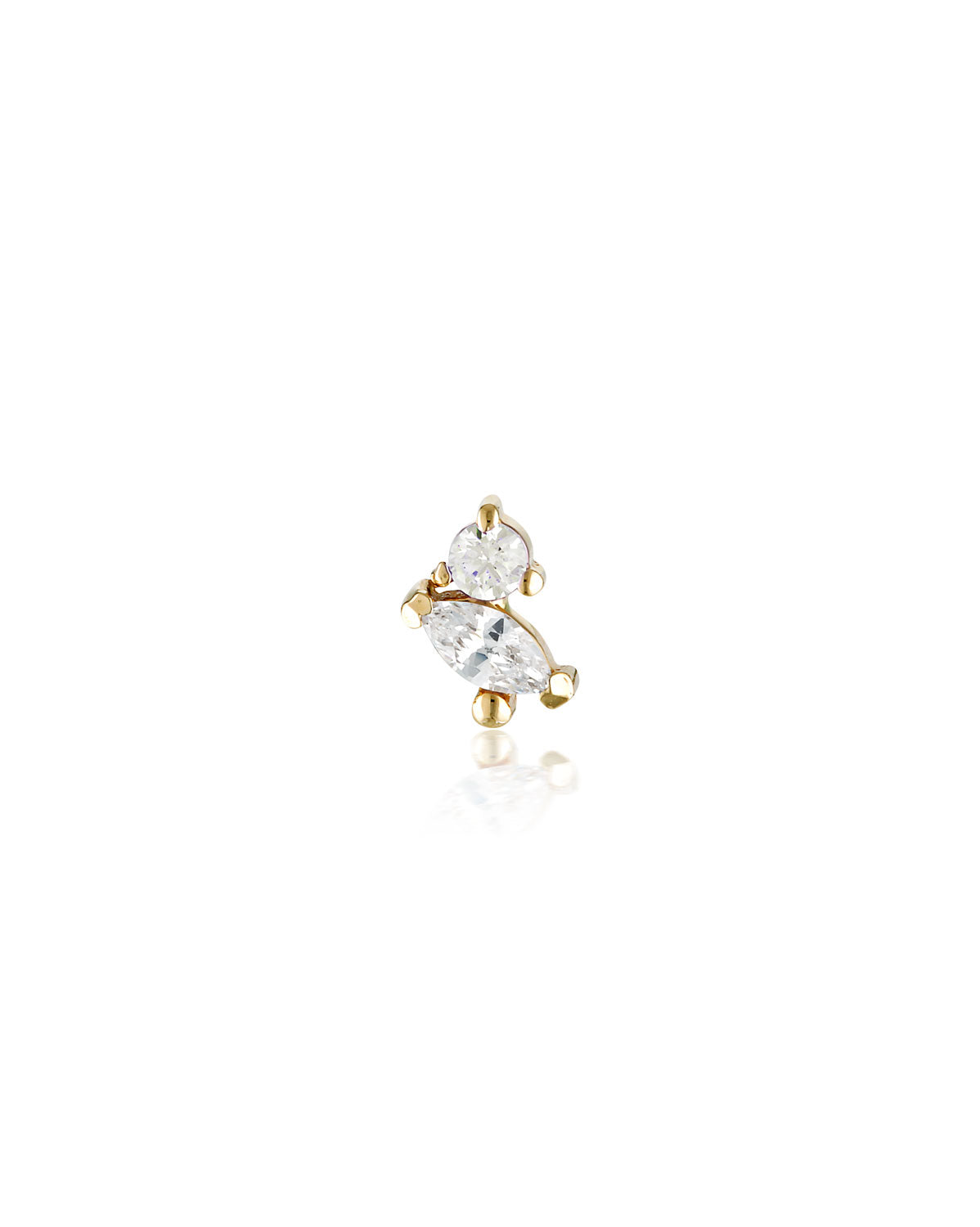 (Single) Marquise Cluster Flatback Earring